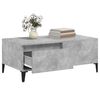 vidaXL Table basse Gris b&eacute;ton 90x50x36,5 cm Bois d'ing&eacute;nierie