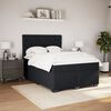 vidaXL Sommier &agrave; lattes de lit avec matelas Noir 140x200 cm Velours