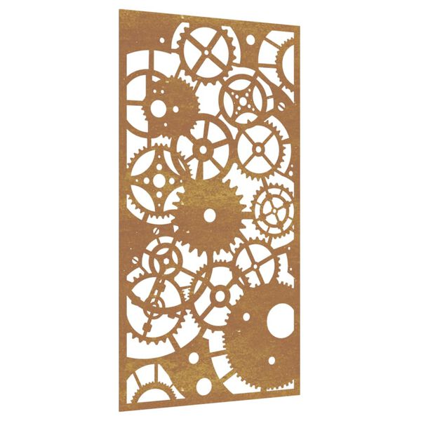 vidaXL D&eacute;coration murale jardin 105x55 cm design de roue dent&eacute;e