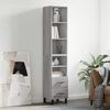 vidaXL Buffet haut Sonoma gris 34,5x34x180 cm Bois d'ing&eacute;nierie