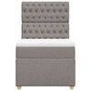 vidaXL Sommier &agrave; lattes de lit avec matelas Taupe 80x200 cm Tissu