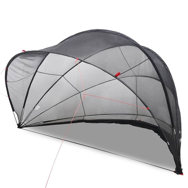 vidaXL D&ocirc;me de piscine Noir 500 x 500 x 236 cm