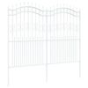 vidaXL Clôture de jardin Blanc 215 cm Acier peint par poudre