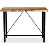 vidaXL Ensemble de bar 5 pcs Bois massif recyclé et cuir véritable