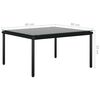 vidaXL Salon de jardin 6 pcs avec coussins Noir PVC