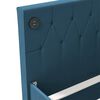vidaXL Lit avec &eacute;clairage USB Bleu Velours 90x200 cm