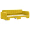 vidaXL Lit de jour avec lit gigogne jaune 80x200 cm velours