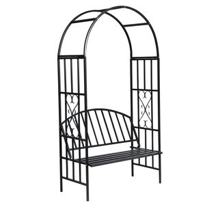 vidaXL Vo&ucirc;te &agrave; roses de jardin avec banc