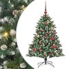 vidaXL Sapin de No&euml;l artificiel Vert 120 cm PVC, plastique et acier