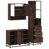 vidaXL Ensemble de meubles de salle de bain 3 pcs ch&ecirc;ne marron