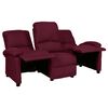 vidaXL Canap&eacute; inclinable &agrave; 3 places Violet Tissu