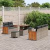 vidaXL Ensemble de canap&eacute; de jardin avec coussin 8 pcs Gris