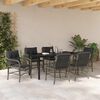 vidaXL Ensemble de salle &agrave; manger pour jardin 7 pcs Gris polyrotin