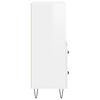 vidaXL Buffet Blanc brillant 34,5x34x90 cm Bois d'ing&eacute;nierie