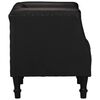 vidaXL Chaise cabriolet Noir Cuir v&eacute;ritable de ch&egrave;vre