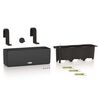LECHUZA Jardini&egrave;re CUBE color triple avec supports Anthracite 13684