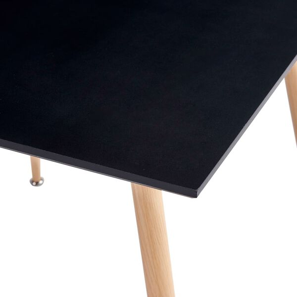 vidaXL Table de salle à manger Noir et chêne 80,5x80,5x73 cm MDF