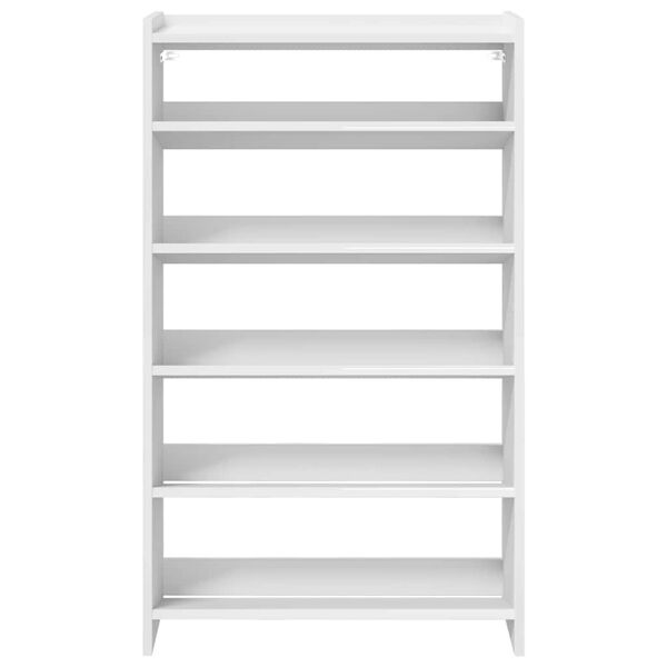 vidaXL &Eacute;tag&egrave;re &agrave; chaussures blanc 60x25x100 cm bois d'ing&eacute;nierie