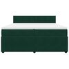 vidaXL Sommier &agrave; lattes de lit et matelas Vert fonc&eacute; 200x200cm Velours