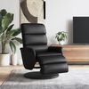 vidaXL Fauteuil inclinable avec repose-pieds noir similicuir