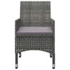 vidaXL Ensemble &agrave; manger de jardin 5 pcs Gris