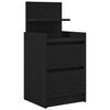 vidaXL Tables de chevet avec 2 tiroirs 2 pcs ch&ecirc;ne noir 38x34x80 cm