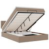 vidaXL Lit ottoman avec matelas & LED Cappuccino 140x200cm similicuir