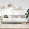 vidaXL Cadre de lit d'angle avec matelas 2 pcs Gris clair Velours