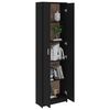 vidaXL Ensemble de meubles de couloir Noir Bois d'ing&eacute;nierie