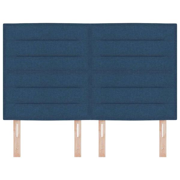vidaXL T&ecirc;te de lit avec t&ecirc;te de lit Bleu 160 cm Cuir synth&eacute;tique