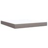 vidaXL Sommier &agrave; lattes de lit avec matelas Taupe 180x200 cm Tissu