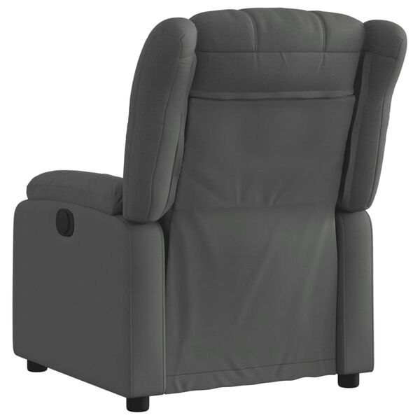 vidaXL Fauteuil inclinable Gris foncé Tissu