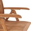 vidaXL Chaises inclinables de jardin et coussins lot de 4 Teck solide