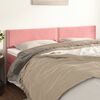vidaXL T&ecirc;tes de lit 2 pcs Rose 100x5x78/88 cm Velours