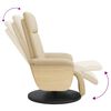 vidaXL Fauteuil inclinable avec repose-pied cr&egrave;me tissu