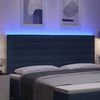 vidaXL T&ecirc;te de lit LED avec des lumi&egrave;res &agrave; LED Bleu 200 cm Polyester