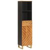 vidaXL Ensemble d'armoires de bain 3 pcs marron noir bois de manguier