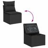 vidaXL Ensemble de canap&eacute; de jardin avec coussin 9 pcs Noir Poly rotin