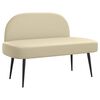 vidaXL Banc rembourr&eacute; avec dossier Cr&egrave;me 110 x 60 x 76 cm Simili cuir