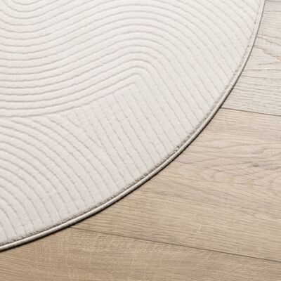 vidaXL Tapis IZA poils courts style scandinave crème Ø 80 cm