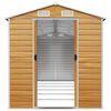 vidaXL Abri de jardin marron clair 191x555x198 cm acier galvanis&eacute;