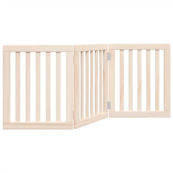 vidaXL Barri&egrave;re pour chien pliable &agrave; 3 panneaux 150 cm Bois de peuplier