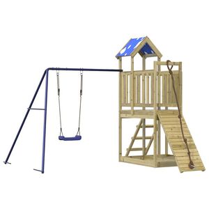 vidaXL Aire de jeux d'ext&eacute;rieur bois de pin impr&eacute;gn&eacute;