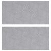 vidaXL Nez de marche 2 pc 50 x 25 cm Argent&eacute; Aluminium Rectangulaire