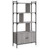 vidaXL Biblioth&egrave;que avec portes sonoma gris 76,5x30x154,5 cm