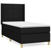 vidaXL Sommier &agrave; lattes de lit et matelas Noir 80x200 cm Tissu