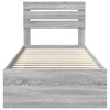 vidaXL Cadre de lit Gris Sonoma 75 x 190 cm Pin massif