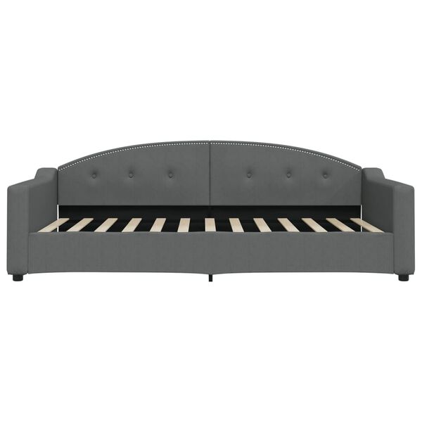 vidaXL Lit de repos gris fonc&eacute; 100x200 cm tissu