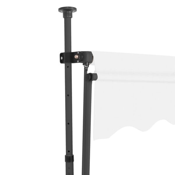 vidaXL Auvent manuel r&eacute;tractable avec LED 250 cm Cr&egrave;me