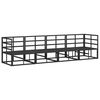vidaXL Ensemble de canap&eacute; de jardin 4 pcs Noir M&eacute;tal